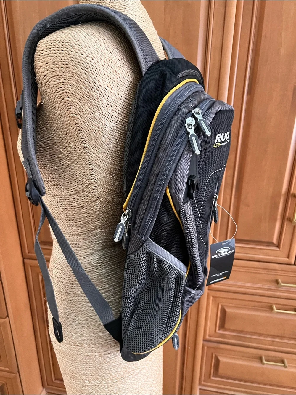 Rudy Project Gray & Black Backpack with Yellow Accents